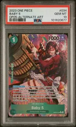 Baby 5 Alt (Alternate Art) OP05-034 - One Piece TCG English - PSA 10 - Image 1