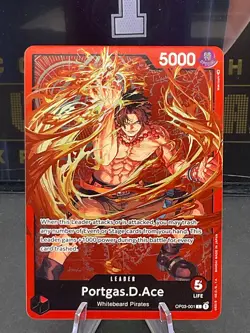 Portgas D Ace OP03-001 Championship Parallel Promo One Piece TCG - Image 1