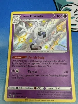 Galarian Cursola SV050/SV122 Shiny Shining Fates Amazing Rare Pokemon Card - Image 1