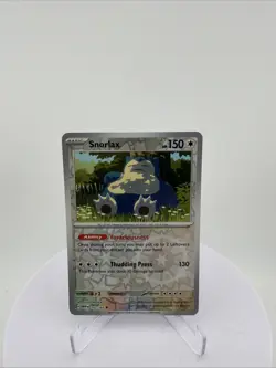 Pokemon Card Snorlax Scarlet & Violet 151 Reverse Holo 143/165 Near Mint - Image 1
