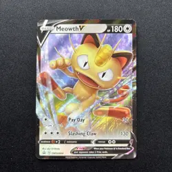 Meowth V Black Star Promo Full Art Pokemon Card SWSH004 | Near Mint Unplayed - Image 1