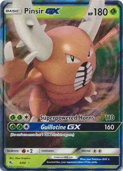 Pinsir GX - 6/68 - Ultra Rare Sun & Moon: Hidden Fates Pokemon Card - Image 1