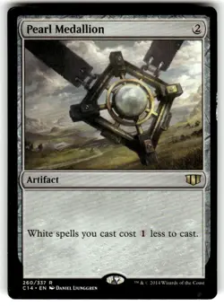 Pearl Medallion Light Play, English Magic the Gathering MTG Commander 2014 - Image 1