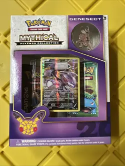 2016 POKEMON XY GENERATIONS MYTHICAL POKEMON COLLECTION W/ GENESECT PIN & PROMO - Image 1