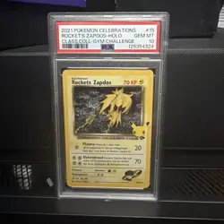 2021 Pokemon Celebrations Classic Collection Rockets Zapdos-holo #15 PSA 10 - Image 1