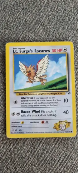 Lt. Surge's Spearow - Pokemon TCG - HP - Common - Gym Heroes 83/132 - Image 1