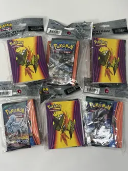Pokemon Guardians Rising Booster Pack with Mini Portfolio Sun & Moon Random Art - Image 1