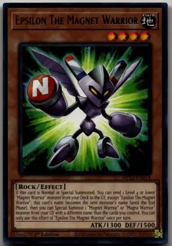 Epsilon The Magnet Warrior Rare 25th Anniversary Tin: Dueling Heroes Mega Pack M - Image 1