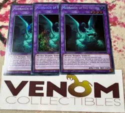 3x (M/NM) *EURO* Mudragon of the Swamp RA01-EN028 Secret Rare 1st Edition YuGiOh - Image 1