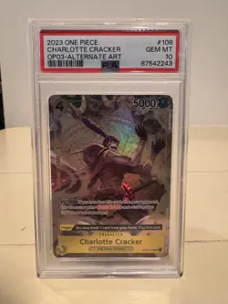 2023 One Piece Pillars of Strength OP03 Charlotte Cracker Alt Art #108 PSA 10 - Image 1
