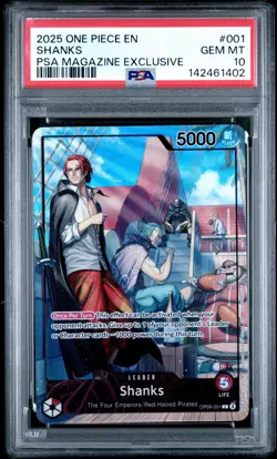Shanks OP09-001 - One Piece PSA Magazine Promo - PSA 10 - Image 1