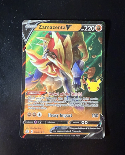Pokemon TCG Zamazenta v Celebrations Holo Ultra Rare Card 018/025 NM/M Condition - Image 1