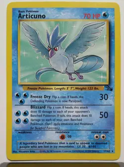 Articuno 17/62 NM / M - RARE 1999 Fossil Pokemon Card - $2 Combined Shipping - Image 1