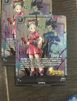 Bulma Silver Foil FS09-14 Dragon Ball Legends Stamp Fusion World Card Game NM X2 - Image 1