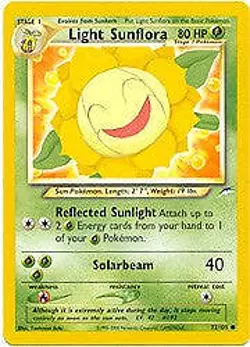 Neo Destiny - Light Sunflora Pokemon Card 72/105 - Image 1