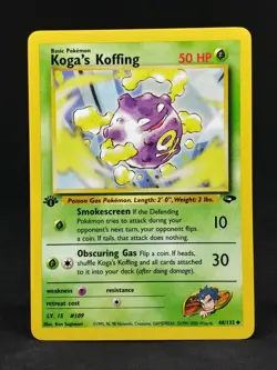 Gym Challenge 1st Edition Koga's Koffing #48. NM 😷 2000 WotC Pokemon card. - Image 1