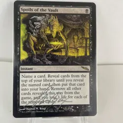 Spoils of the Vault PROOF Mirrodin Signed Front & Back Has Artist Sketch Signed - Image 1