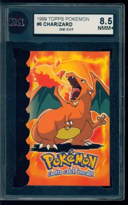 1999 Topps Pokemon #6 Charizard Die Cut KSA 8.5 NMM+ - Image 1