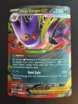 Mega Gengar ex 056/094 Double Rare Phantasmal Flames Pokemon TCG NM - Image 1
