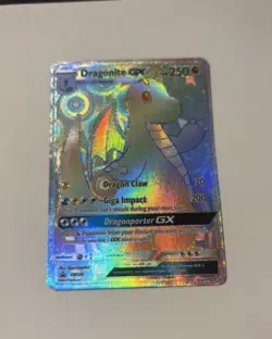 Pokemon Dragonite GX SM156 Holo Black Star Promo Rainbow Rare - Image 1