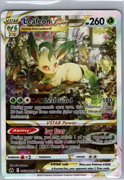 Leafeon VSTAR GG35/GG70 Crown Zenith: Galarian Gallery - Pokemon Card - NM - Image 1