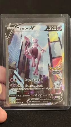 Mewtwo v (Alternate Full Art) 072/078 Pokemon Go Holo - Image 1