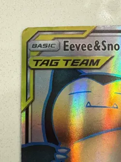 Pokemon Eevee & Snorlax GX TAG TEAM Ultra Rare 171/181 Holo Team Up 2019 Card - Image 2