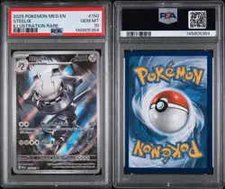 2025 POKEMON MEG EN-MEGA EVOLUTION ILLUSTRATION RARE STEELIX #150 PSA 10 - Image 1