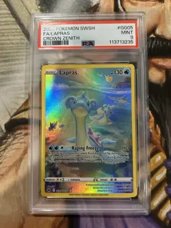 Lapras GG05/GG70 Ultra Rare Crown Zenith: Galarian Gallery Full Art - PSA 9 🔥 - Image 1
