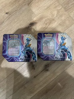 (2) Pokemon TCG Paradox Destinies Iron Crown EX Tin Factory Sealed - Image 1