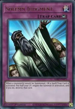 Solemn Judgment - Ultra Rare 1st Edition RA02-EN075 - NM - YuGiOh - Image 1