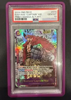 Eustass “Captain” Kid OP05-074 Manga Alt Art PRB-01 The Best PSA 10 - Image 1