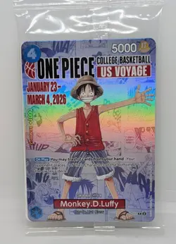 Bandai Namco One Piece CCG Monkey.D.Luffy US Voyage Holo Character Card **Rare** - Image 1