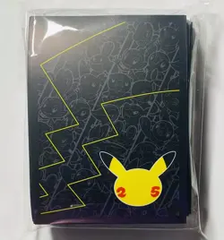 65 Pikachu Sleeves Black Celebrations Elite Trainer Box Pokemon Cards New Sealed - Image 1