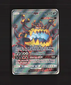 Guzzlord GX 105/111 Crimson Invasion Full Art Ultra Rare Holo Pokemon Card MP - Image 1