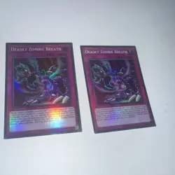 NEW (x2) Deadly Zombie Breath Trap Card 1st Edition - super rare - set of 2 - Image 1