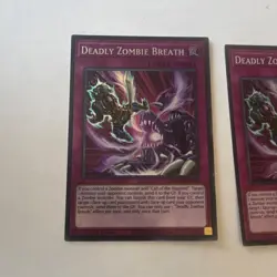 NEW (x2) Deadly Zombie Breath Trap Card 1st Edition - super rare - set of 2 - Image 2