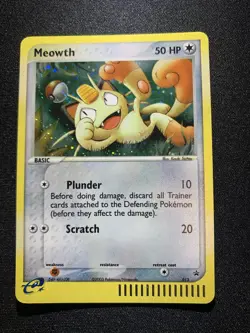 Pokemon TCG Meowth 013 Black Star Promo E-Series Holo Rare Card - Image 1