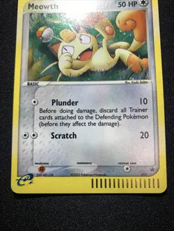 Pokemon TCG Meowth 013 Black Star Promo E-Series Holo Rare Card - Image 5