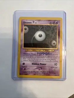 Pokemon TCG Neo Destiny Unown Card P-58/105 Vintage Rare, LP Condition - Image 1