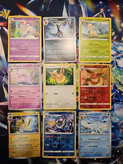 Pokemon Card TCG - Eeveelutions Lot of 9- Leafeon, Sylveon, Espeon, Umbreon - Image 1