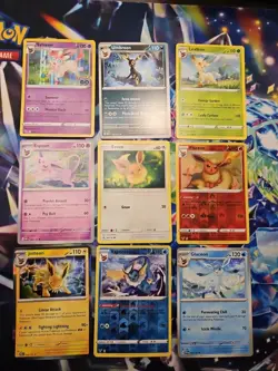 Pokemon Card TCG - Eeveelutions Lot of 9- Leafeon, Sylveon, Espeon, Umbreon - Image 2
