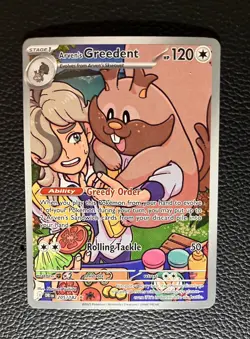 Arven's Greedent 205/182 Full Art NM/M Destined Rivals Pokemon Card - Image 1