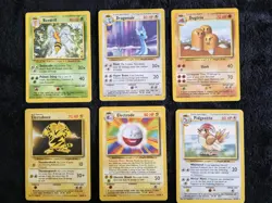 Pokemon Base Set Lot 6 ALL RARE #17 - #22 LP/MP - Image 1