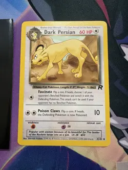 Dark Persian 42/82 Team Rocket Regular WOTC Vintage Pokemon TCG LP - Image 1