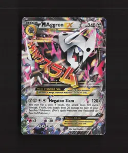 Mega M Aggron EX 94/160 Primal Clash Ultra Rare Holo Pokemon Card DMG - Image 1