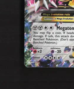 Mega M Aggron EX 94/160 Primal Clash Ultra Rare Holo Pokemon Card DMG - Image 5