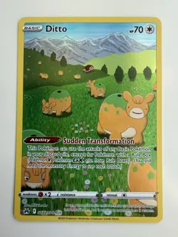 Pokemon TCG Ditto Crown Zenith Galarian Gallery Holo Ultra Rare Card GG22/GG70 - Image 1