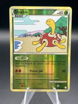 Pokemon TCG Shuckle 11/123 Reverse Holo Rare Heart Gold and Soul Siver - Image 1