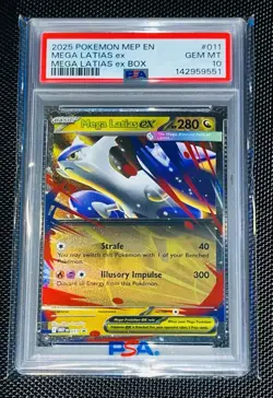 2025 Pokemon MEP Black Star Promos Mega Latias ex #011 PSA 10 - Image 1